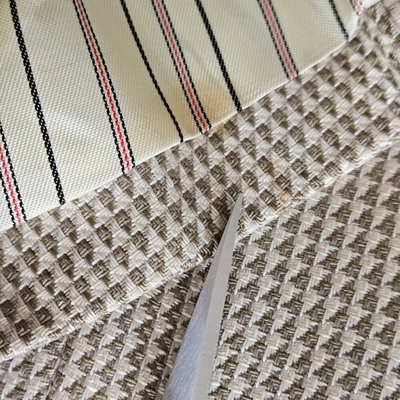 Holt Renfrew Blazer Men US 48 Cream Beige Silk Lined Union Made 2B Ventless FLAW - Picture 11 of 16